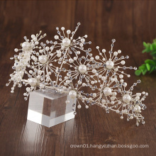 Handmade wedding rhinestone head jewelry crown for bride